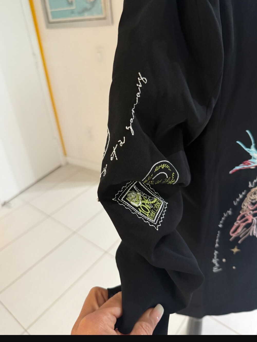 cinq a sept Black Embroidered Novelty Blazer - Picture 6 of 7